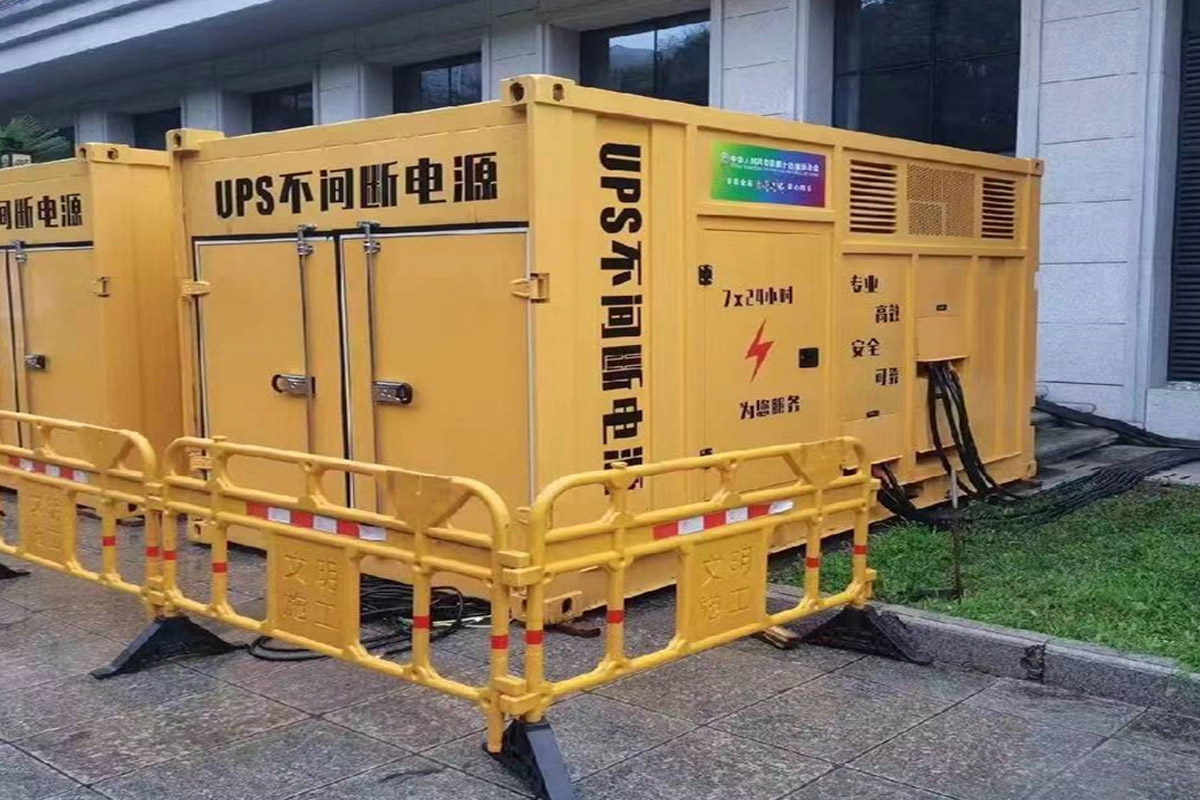 会泽发电机租赁施工现场